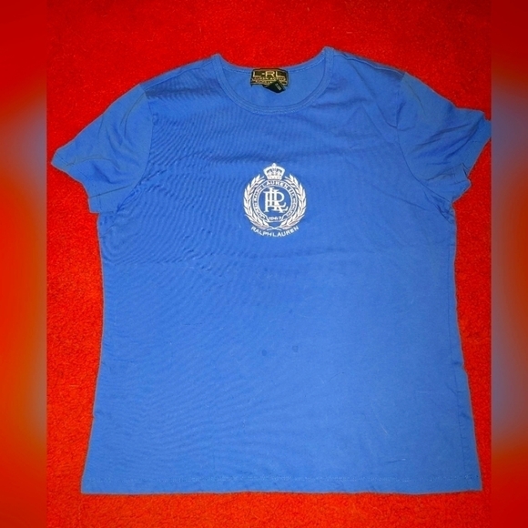 L-RL Ralph Lauren Blue Youth T-shirt Size Large - Picture 1 of 6